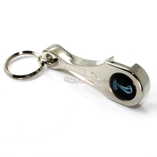 Ford mustang cobra gt logo chrome metal rod & bottle opener key chain ring fob