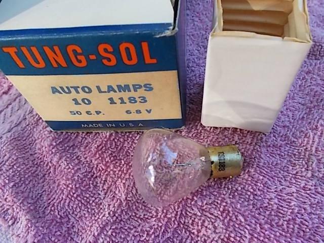 Vintage tung-sol 1183 6 volt fog bulb  back up headlight  ford merc harley  