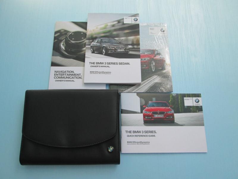 2013 bmw f30 3-series sedan owners manual complete set with leather case