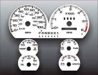 1995-1997 chevrolet blazer tach instrument cluster white face gauges 95-97