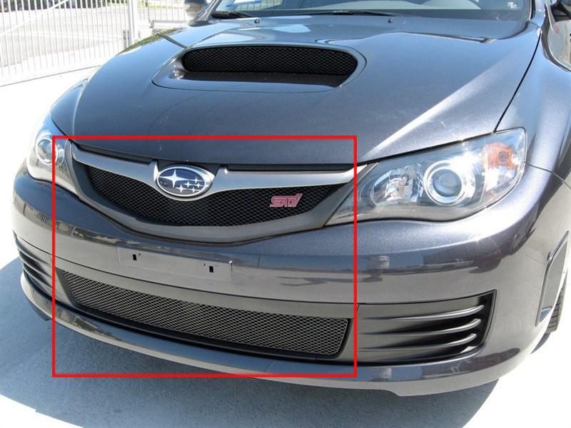 2008-2010 subaru impreza wrx sti grillcraft black 2pc grille set mx grills