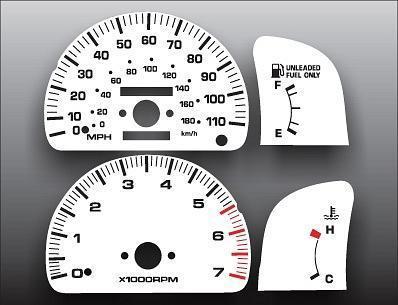 1995-1997 toyota tacoma tach instrument cluster white face gauges 95-97