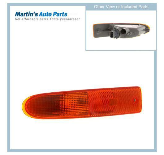 Amber lens new park light with bulbs left hand lh driver side mi2530108c