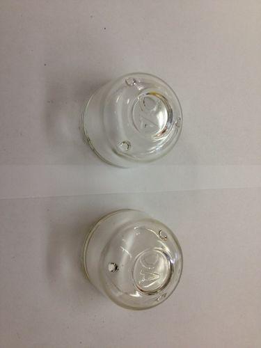 1940's 1950's 1960's a/c glass fuel filter bowls-pair
