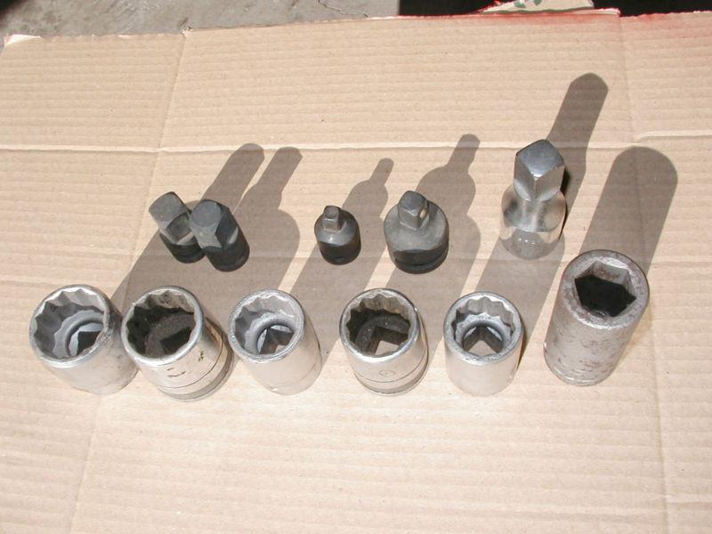 ¾ inch drive sockets, adapters and extension