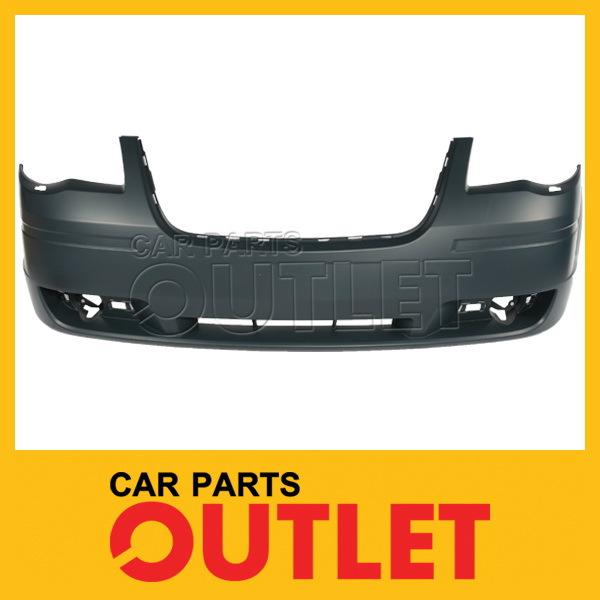 08 09 10 chrysler town country front bumper cover assembly w/o chrome insert new