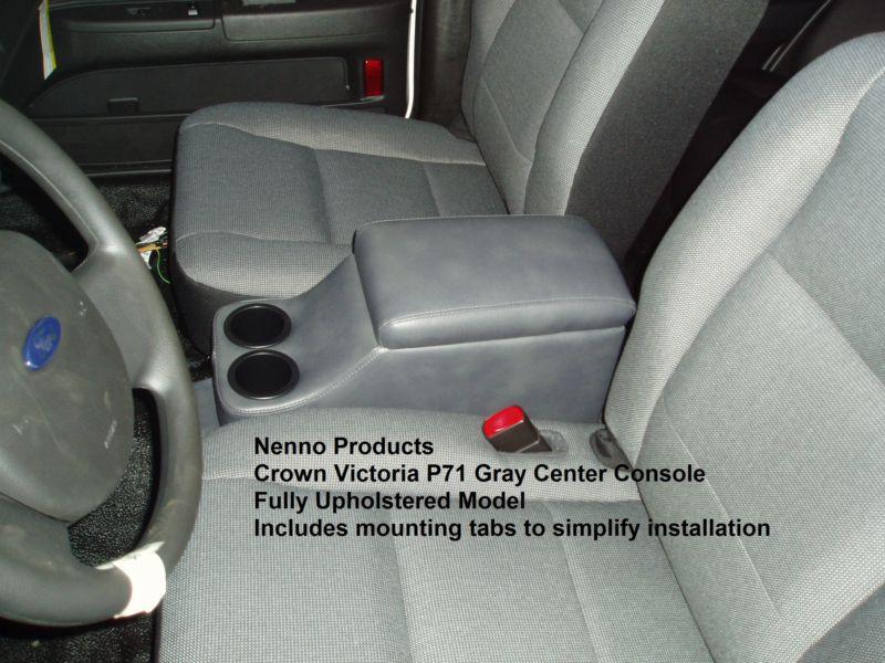 Crown victoria deluxe fully upholstered gray console p71 police 99-2011