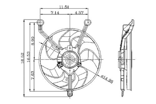 Replace gm3113103 - cadillac deville lh driver side condenser fan assembly car