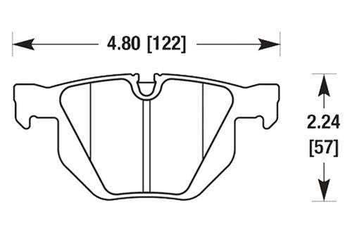 Hawk hb458f.642 - 04-05 bmw 5-series black ferro-carbon rear brake pads