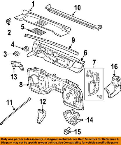 Jeep oem 55176555 cowl-drain