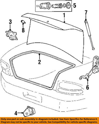 Mopar oem 5019603aa trunk lid-lock cylinder