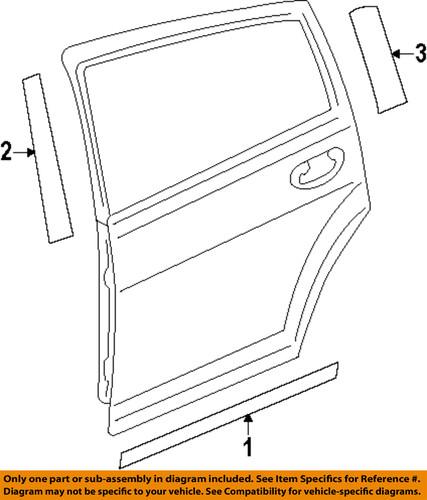 Dodge oem 5116109ab exterior-rear-pillar tape