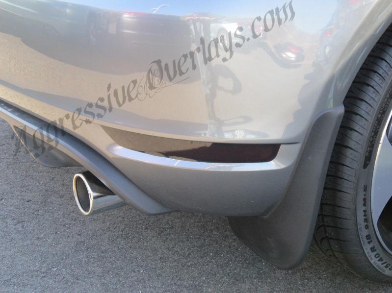 Volkswagen gti rear bumper reflector overlays tinted film smoked black out