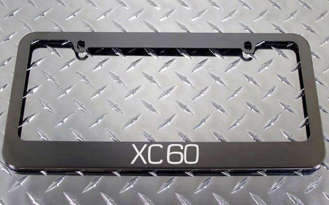 1 brand new volvo xc60 gunmetal license plate frame +screw caps