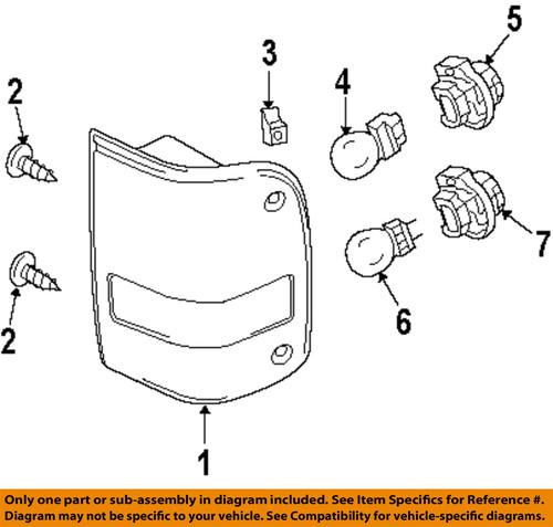 Ford oem 6l5z13404a tail lamp assembly