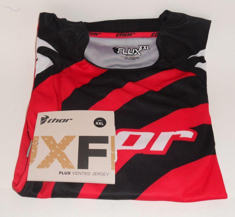 Thor s11 flux 2910-1968 vented motorcross jersey "hypnotic" red/black 2xl 