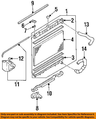 Nissan oem 2154365f10 radiator-upper bracket