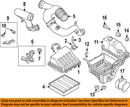 Ford oem bl3z9c623a air intake-air inlet assembly