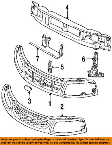 Ford oem yl3z8b455ca grille-mount panel bracket