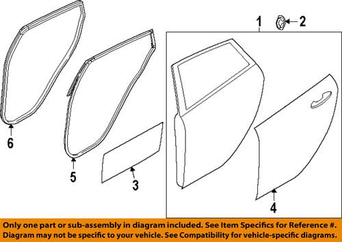 Ford oem ce8z58253a10a rear door-door weather strip