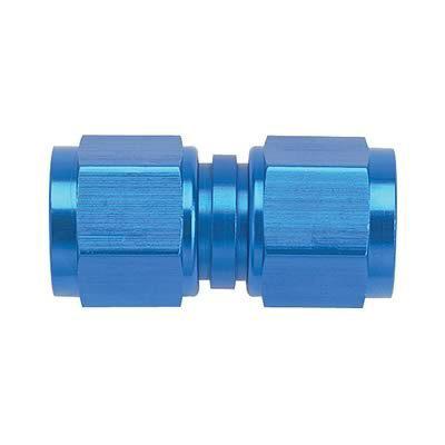 Fragola 496103 fitting coupler straight female -3 an to female -3 an blue ea