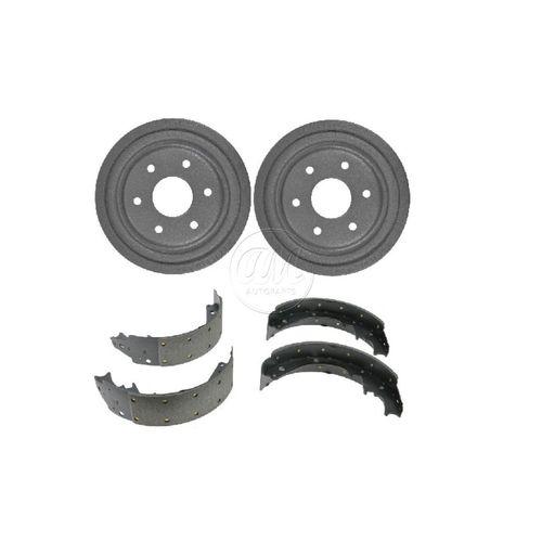 Suburban tahoe escalade suv rear brake shoe pad & drum pair set kit left & right