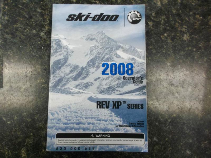 Ski-doo 2008 rev xp owners manual 520000689