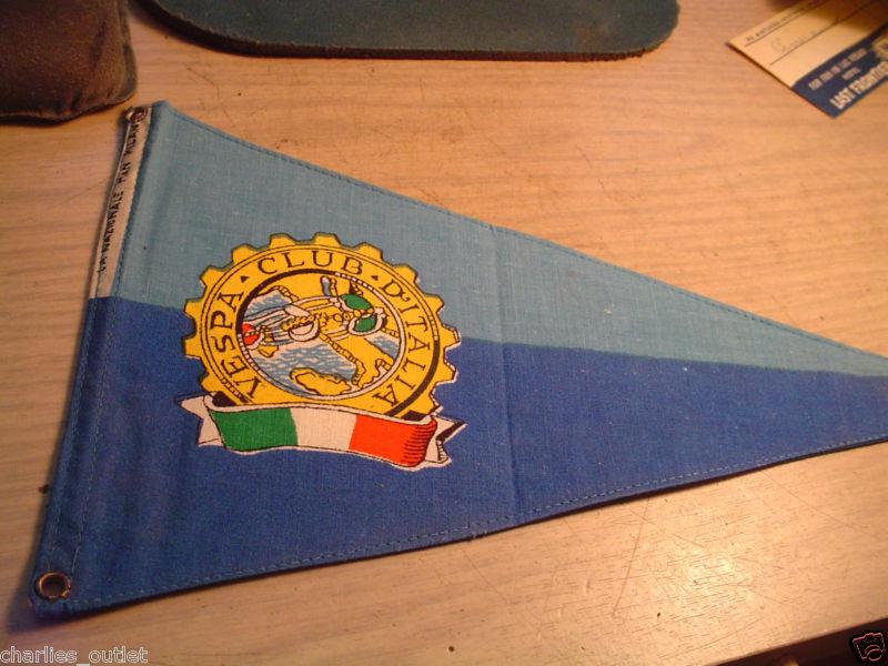 Vintage vespa club cloth flag banner milano italy scooter 