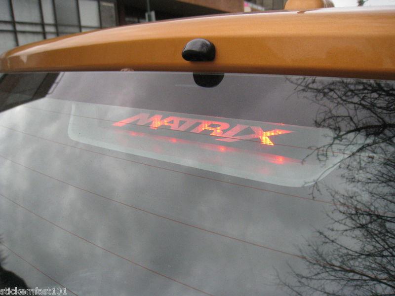 Toyota matrix 3rd brake light decal overlay 09 2010 2011