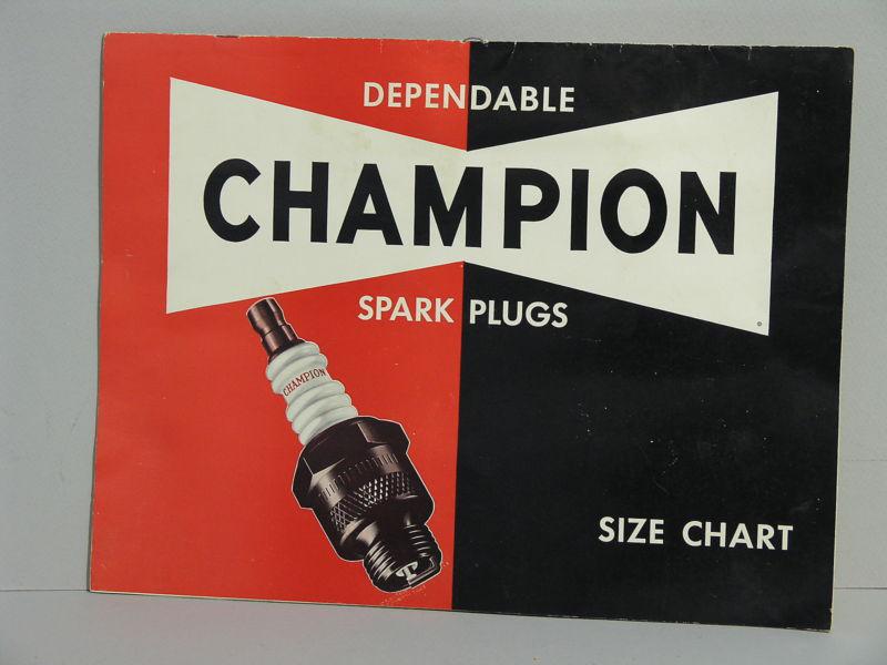 Champion spark plug size chart 1928-1958 car truck bus marine farm commercial