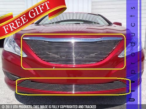 Fits: 2011 - 2013 hyundai sonata upper replacement & bumper 2pc billet grille