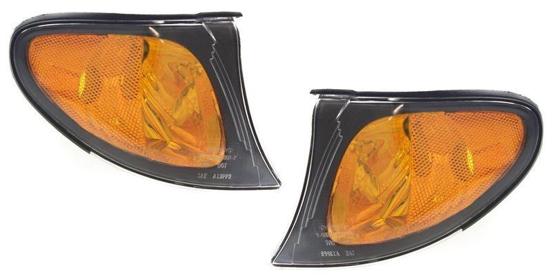 Corner light lamp lens & housing pair set (driver & passenger side, qty 2)