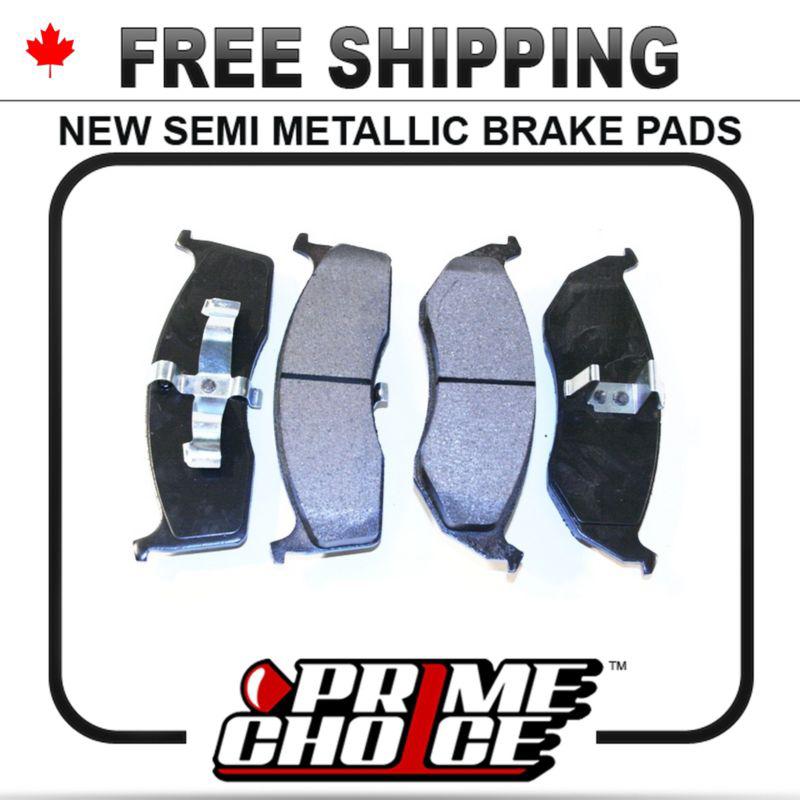 New premium complete set of front metallic disc brake pads with shims