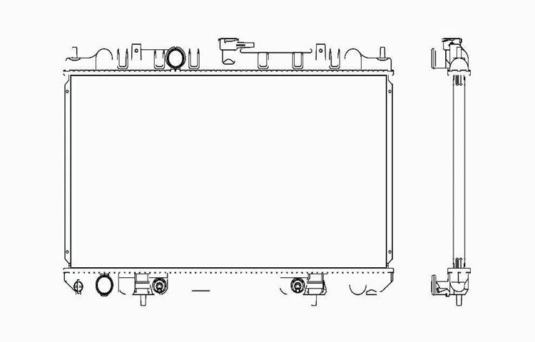 Replacement radiator 00-06 nissan sentra ser model automatic 2.5l l4 214604z700