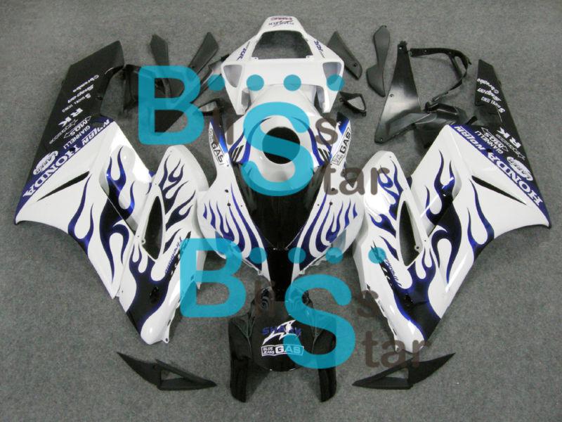 Blue flame white fairing fit cbr 1000 rr cbr1000rr 04-05 2004-2005 34f w13