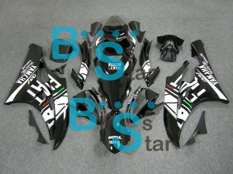 Abs fairing white black bodywork plastic set fit for yzf-r6 2006-2007 e33 w2