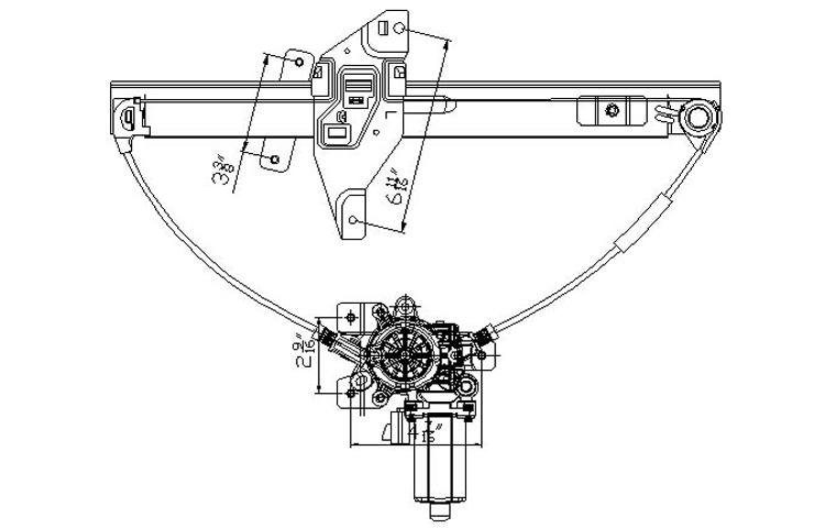 Left driver side replacement front power window regulator 2000-2005 chevy impala