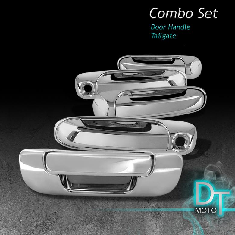 02-06 dodge ram 1500 /03-05 2500 3500 4dr chrome tailgate + door handle covers