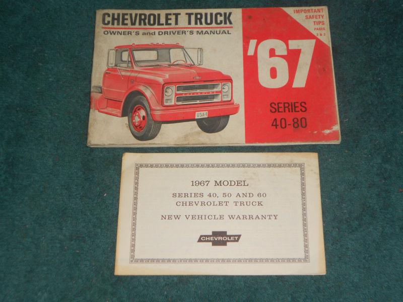 1967 chevrolet medium & heavy duty truck owner's manual set / original