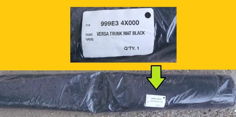 2012-2013 nissan versa trunk carpet mat brand new