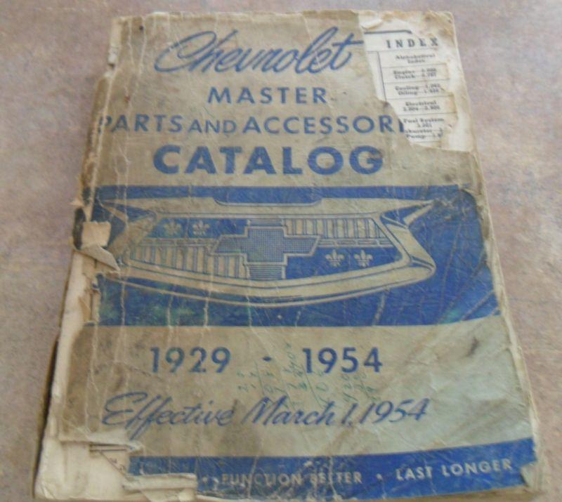 Chevrolet master parts and accessories catalog 1929 - 1954