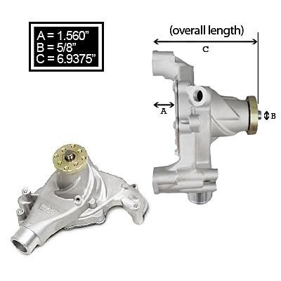 Weiand 9240  chevy action plus mechanical water pumps aluminum -  wei9240