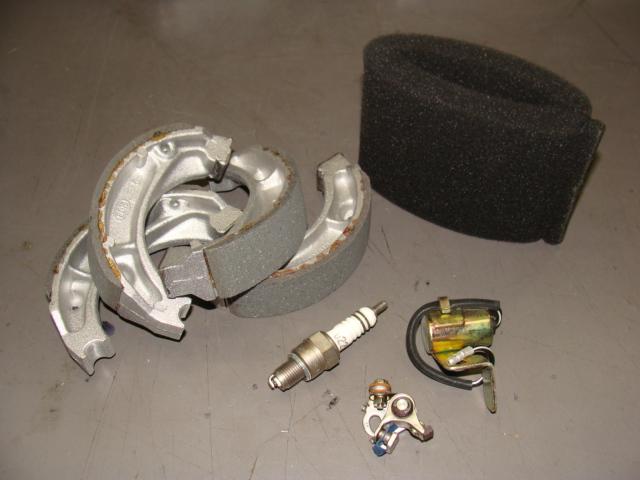 Complete new tune up kit for honda xl100s 79-82 (brakes, filter, ignition)