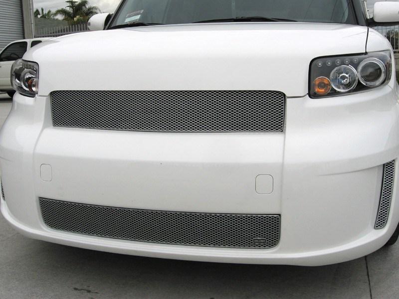 2008-2010 scion xb grillcraft upper&lower silver grille 4 pc set grill t1852-53s