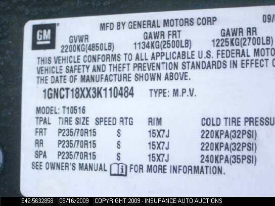 98 99 00 01 02 03 04 05 s10 blazer l. corner/park light 394915