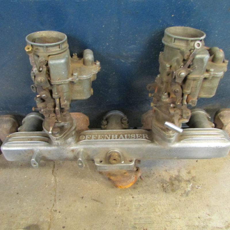 Vintage offenhauser 2x2 6 cyl 3835587 235 216 chevy ford 8ba stromberg 94s 