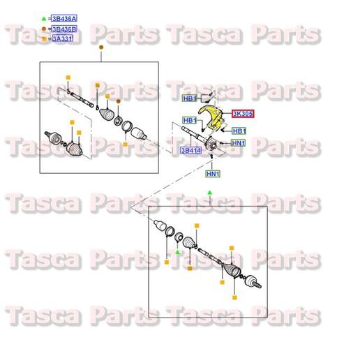 New oem auto trans front axle drive shaft bracket 2wd escape & mariner & hybrid