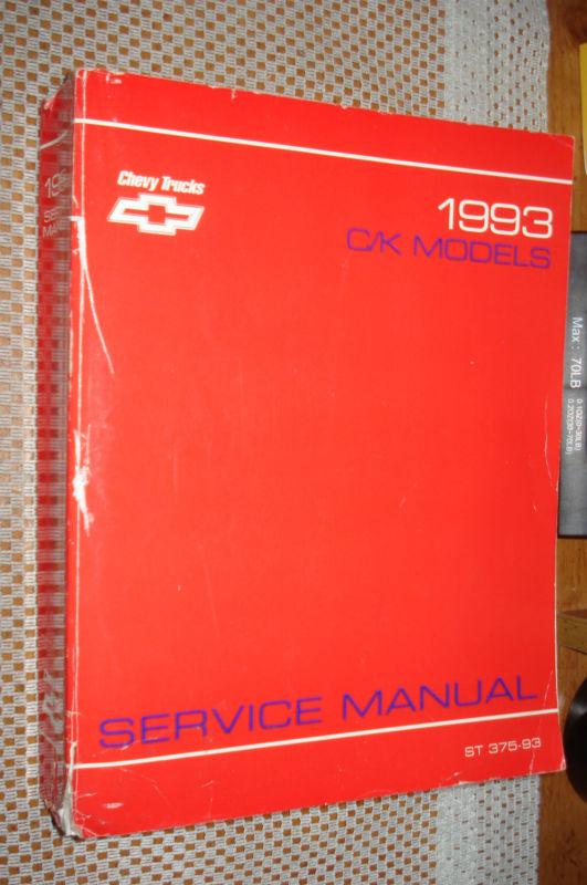 1993 chevy c/k truck shop manual service book nice original manual