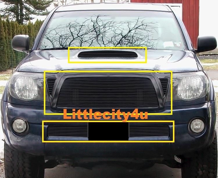 05 06 07 08 09 10 toyota tacoma trd sport black billet grille combo inserts