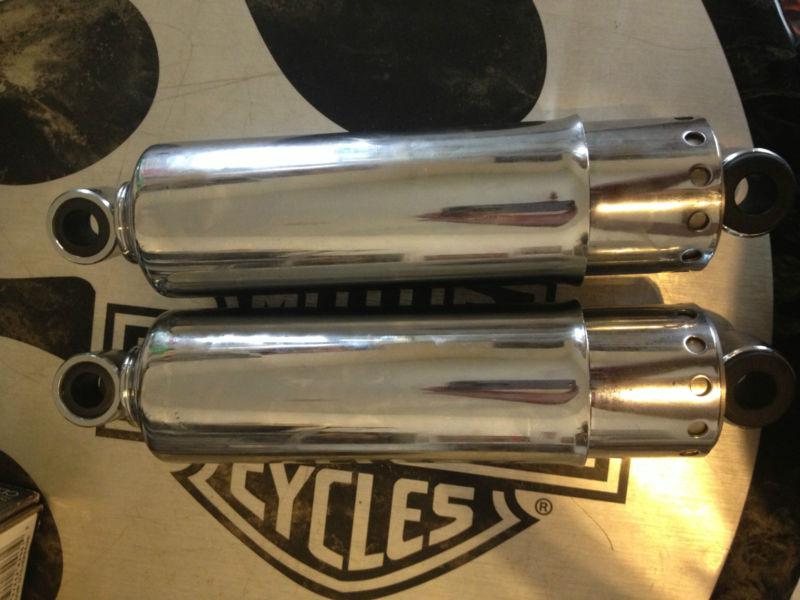 Harley chrome rear shocks fl fx 13.5 inch